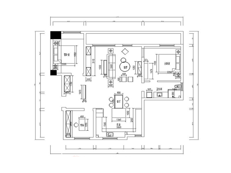 金地鐵西檀府-127平-混搭風(fēng)格-戶型圖.jpg