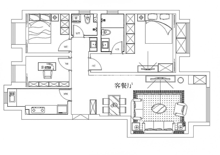 奧園國際廣場-107平-北歐風(fēng)格-平面圖.jpg