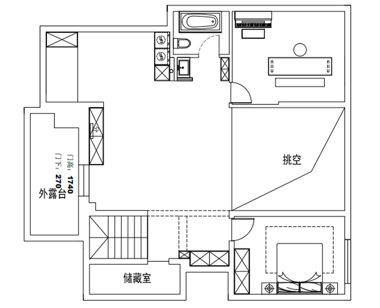 設(shè)計(jì)2部-肖婷婷-華潤(rùn)公園九里-256平-現(xiàn)代輕奢-二層平面布置圖.jpg