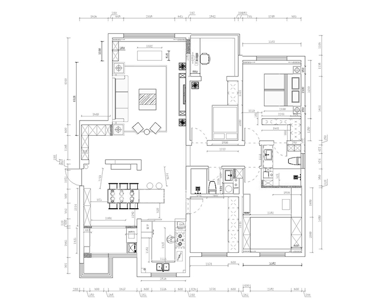 金水港灣-185m2-現(xiàn)代簡約-平面布局.jpg